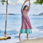 Lilac and aqua Kurti dress