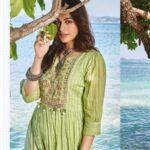 Lime green and watermelon Kurti dress