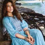 Sky blue and pink Kurti dress