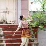 Cream and Brown Kurti Set