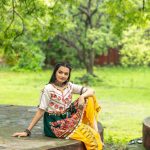 Green and Yellow Kurti Set
