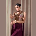 Plum Kameez