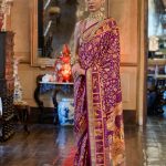 Magenta and Orange Saree
