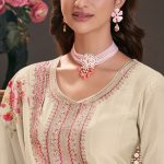 Cream Anarkali