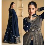 Navy Blue Anarkali