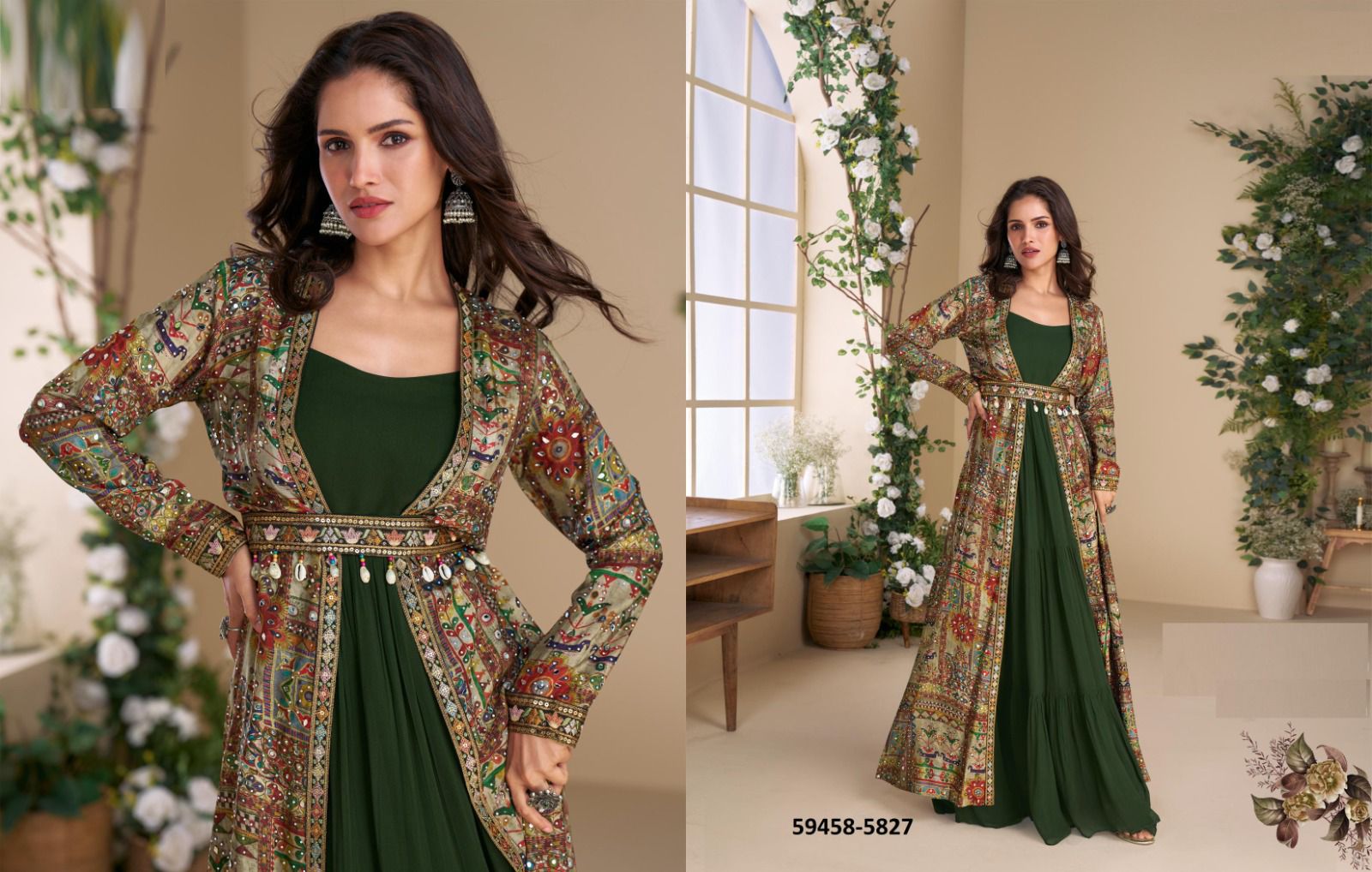 BottleGreen Anarkali - Image 2