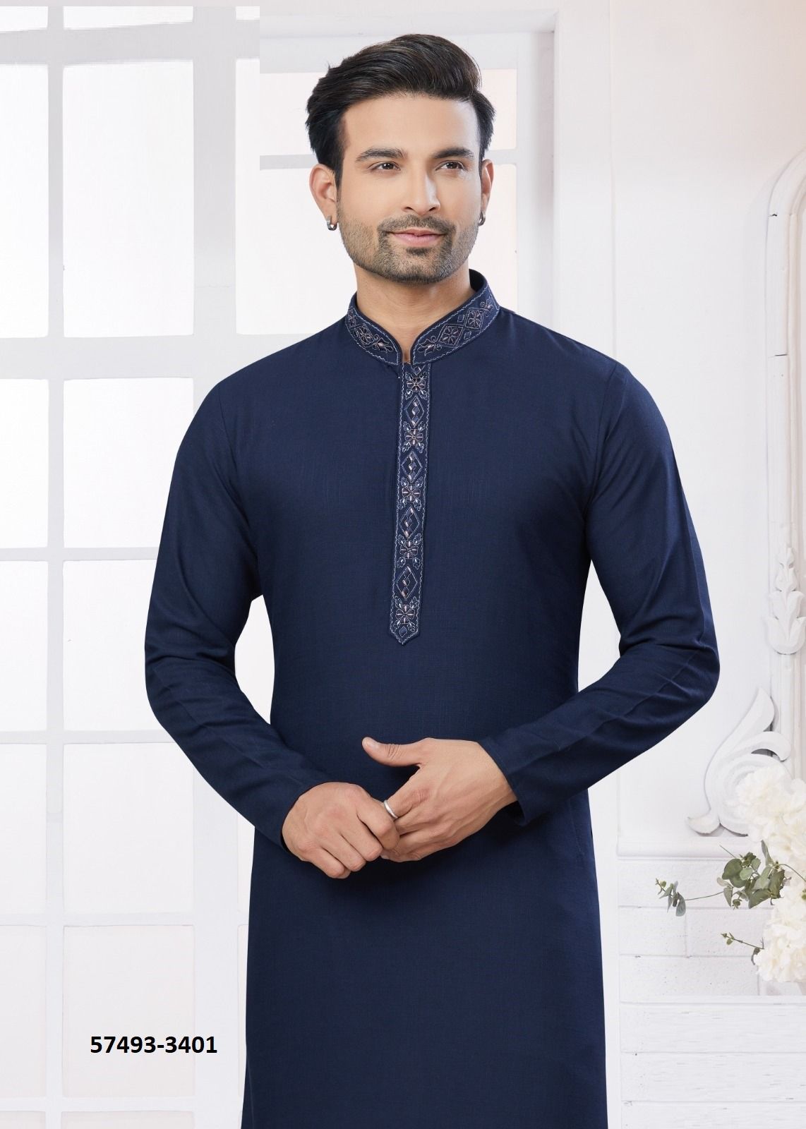Navy blue Kurtha